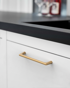 DESIGN3307 Solid Metal Modern Linear Pull for Tall Cabinets | 10" Cabinet Handle, Matte Black