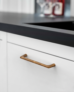 DESIGN3307 Solid Metal Modern Linear Pull for Tall Cabinets | 10" Cabinet Handle, Matte Black