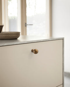 DESIGN3307 Modern Ball Knobs - Heavy-Duty Dresser & Cabinet Hardware | 0.86inch, Champagne Bronze