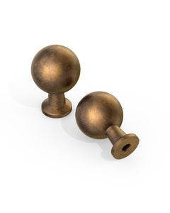 DESIGN3307 Modern Ball Knobs - Heavy-Duty Dresser & Cabinet Hardware | 0.86inch, Champagne Bronze