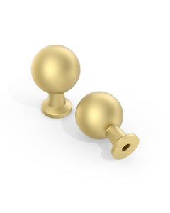 DESIGN3307 Modern Ball Knobs - Heavy-Duty Dresser & Cabinet Hardware | 0.86inch, Champagne Bronze