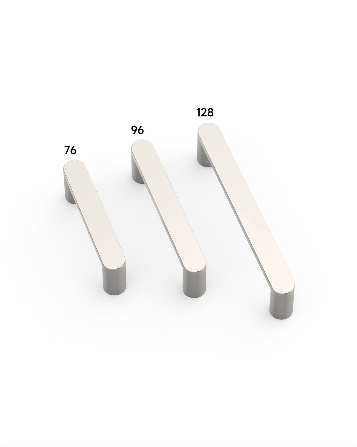 DESIGN3644 Minimalist Flat Top D-Bar Pull | Oak Wood & White Shaker Cabinets (Matte Black)