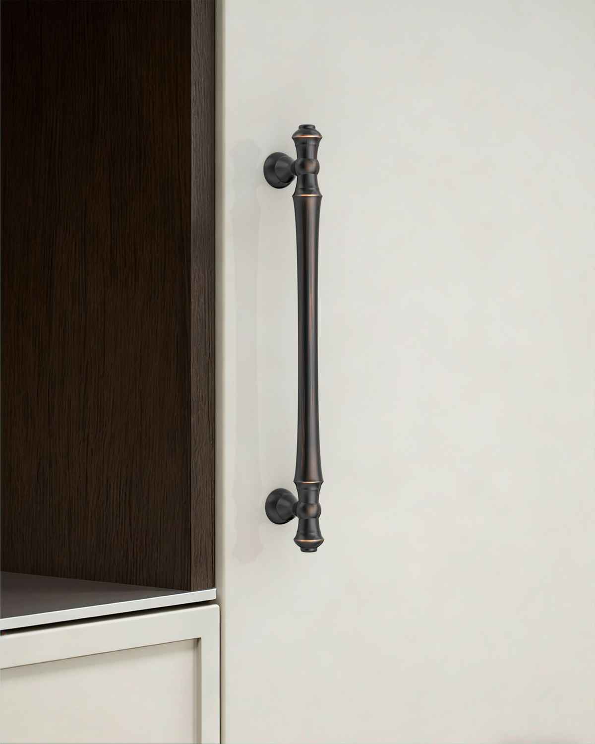 DESIGN3768 Champagne Bronze Cabinet Pulls for White Cabinets | 5", Warm Modern, Heavy-Duty Feel