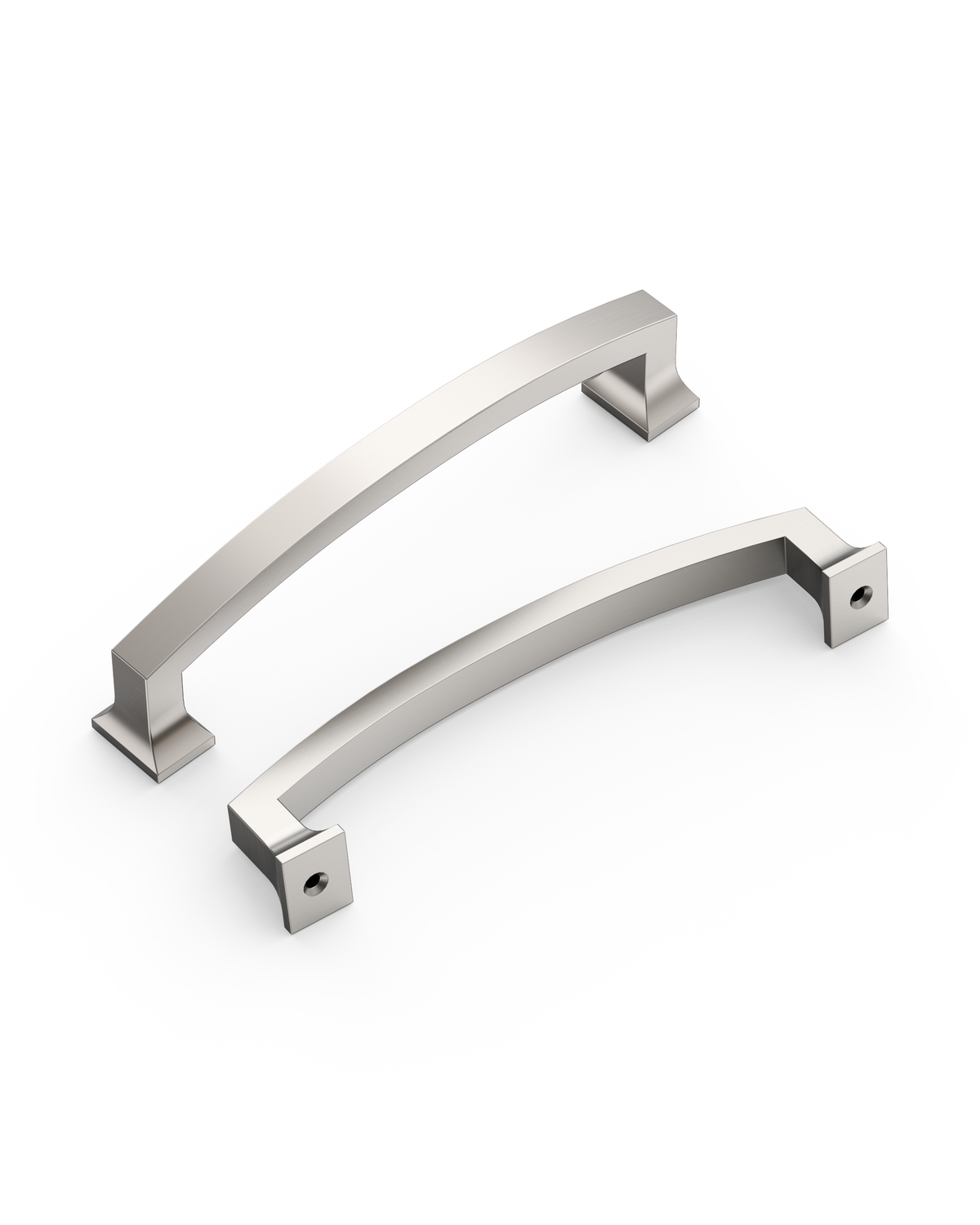 DESIGN3781 Champagne Bronze Curved Cabinet Handles - Heavy-Duty Square Foot Drawer Hardware (5" )