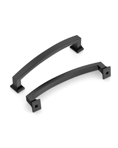 DESIGN3781 Champagne Bronze Curved Cabinet Handles - Heavy-Duty Square Foot Drawer Hardware (5" )