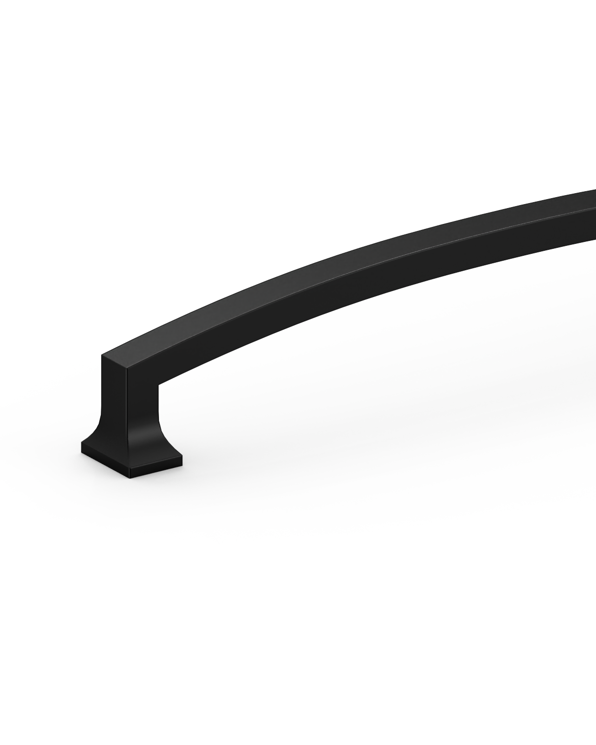 DESIGN3781 Champagne Bronze Curved Cabinet Handles - Heavy-Duty Square Foot Drawer Hardware (5" )
