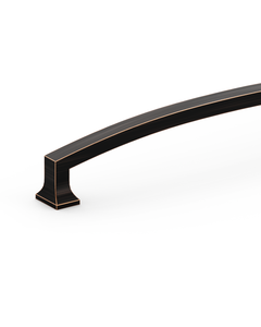 DESIGN3781 Champagne Bronze Curved Cabinet Handles - Heavy-Duty Square Foot Drawer Hardware (5" )