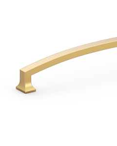 DESIGN3781 Champagne Bronze Curved Cabinet Handles - Heavy-Duty Square Foot Drawer Hardware (5" )