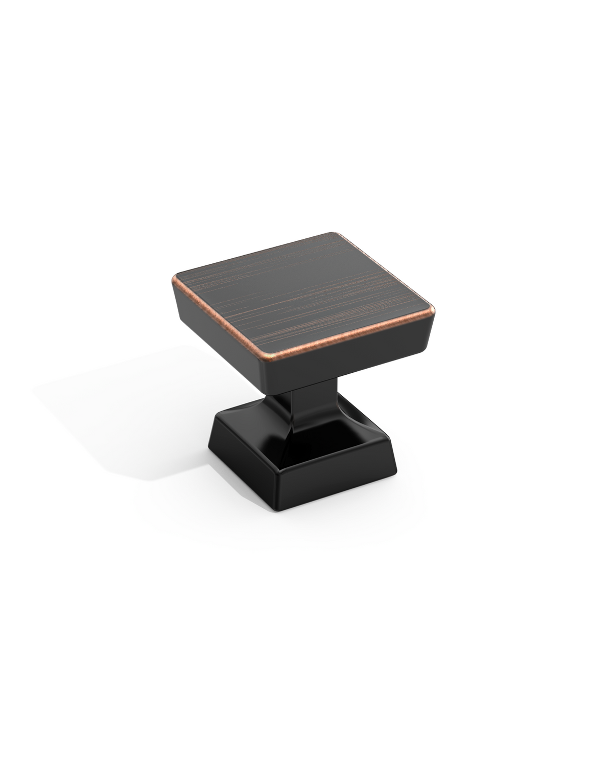 DESIGN3794 Matte Black Square Cabinet Knobs | Modern Retro Dresser & Bathroom Drawer Pulls, 1.2"