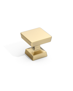 DESIGN3794 Matte Black Square Cabinet Knobs | Modern Retro Dresser & Bathroom Drawer Pulls, 1.2"