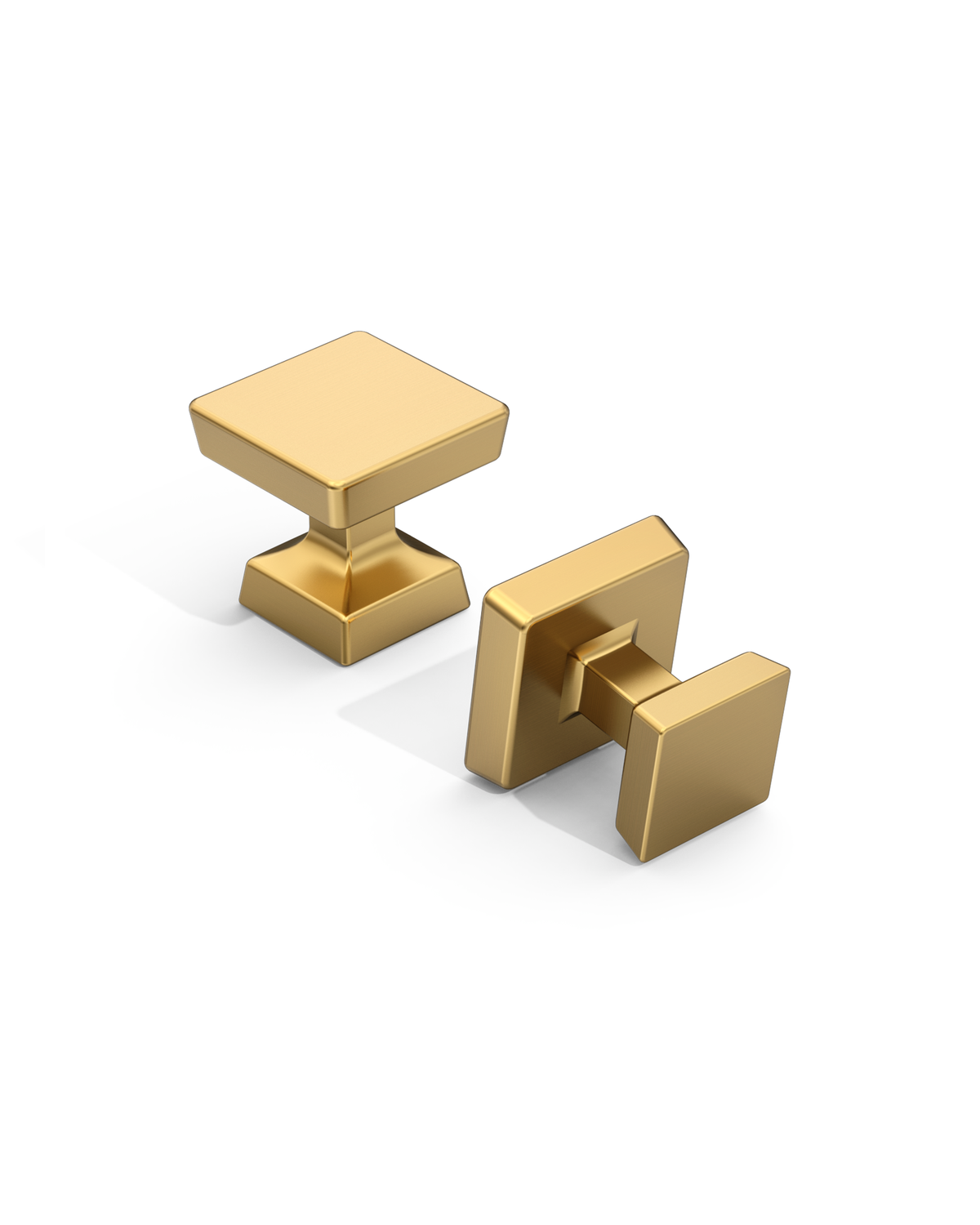 DESIGN3794 Matte Black Square Cabinet Knobs | Modern Retro Dresser & Bathroom Drawer Pulls, 1.2"