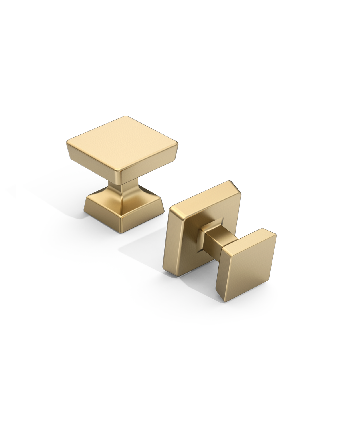 DESIGN3794 Matte Black Square Cabinet Knobs | Modern Retro Dresser & Bathroom Drawer Pulls, 1.2"