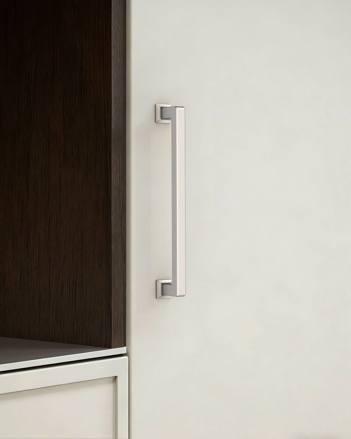 DESIGN3818 Brushed Brass Cabinet Pulls for White Cabinets | Modern Organic Pull, 3.75"