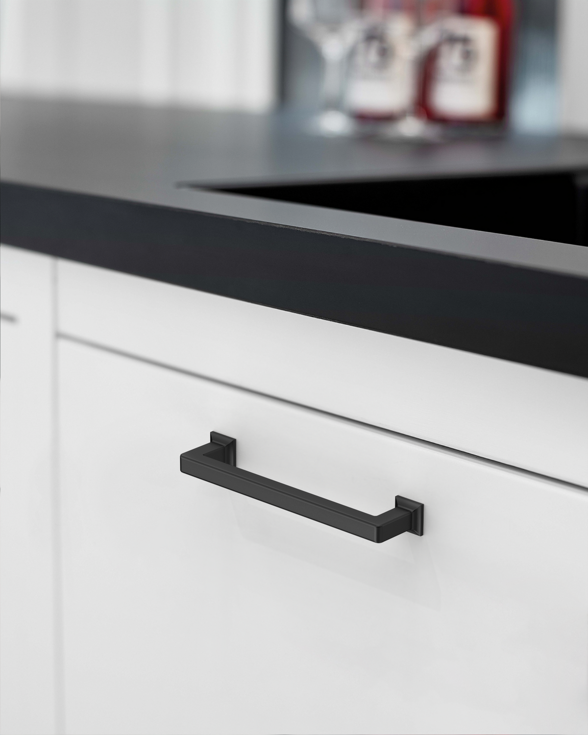 DESIGN3818 Brushed Brass Cabinet Pulls for White Cabinets | Modern Organic Pull, 3.75"