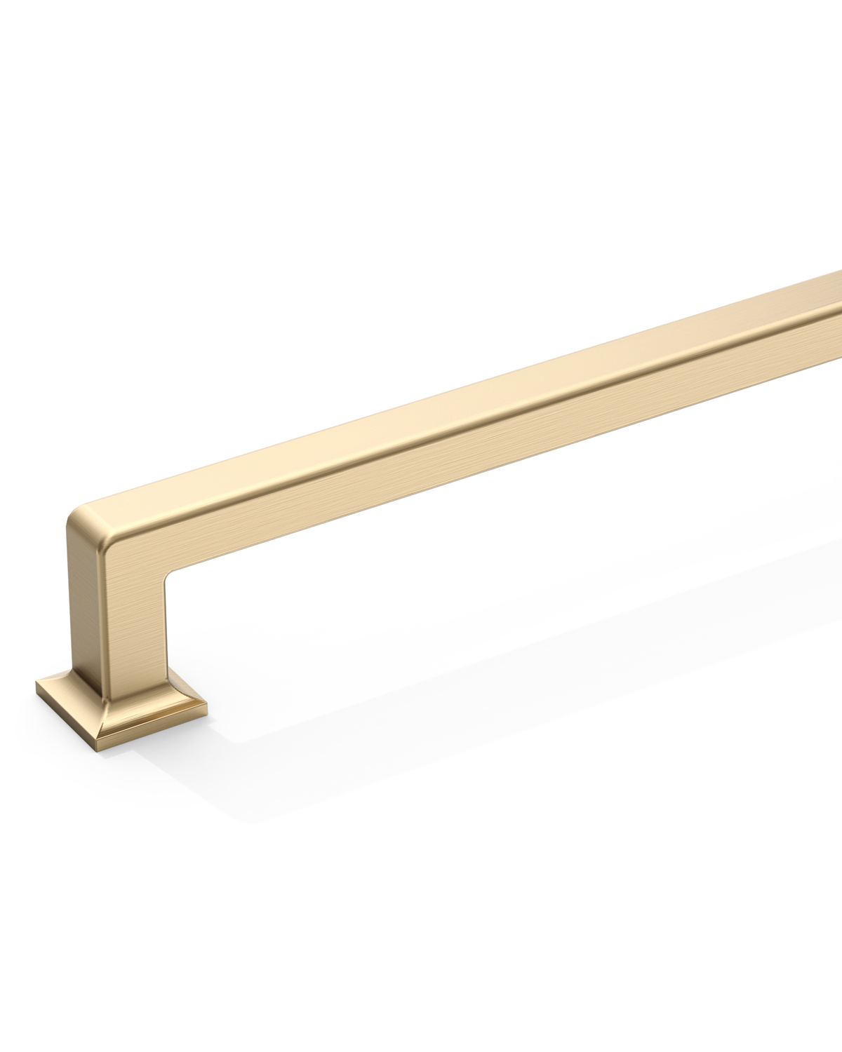 DESIGN3818 Brushed Brass Cabinet Pulls for White Cabinets | Modern Organic Pull, 3.75"