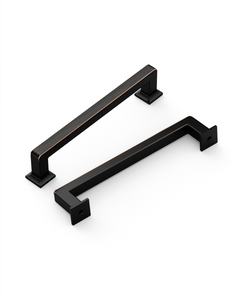 DESIGN3818 Brushed Brass Cabinet Pulls for White Cabinets | Modern Organic Pull, 3.75"