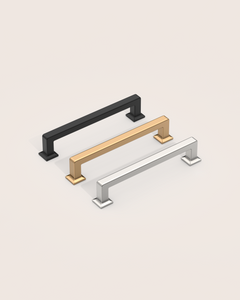 DESIGN3818 Brushed Brass Cabinet Pulls for White Cabinets | Modern Organic Pull, 3.75"