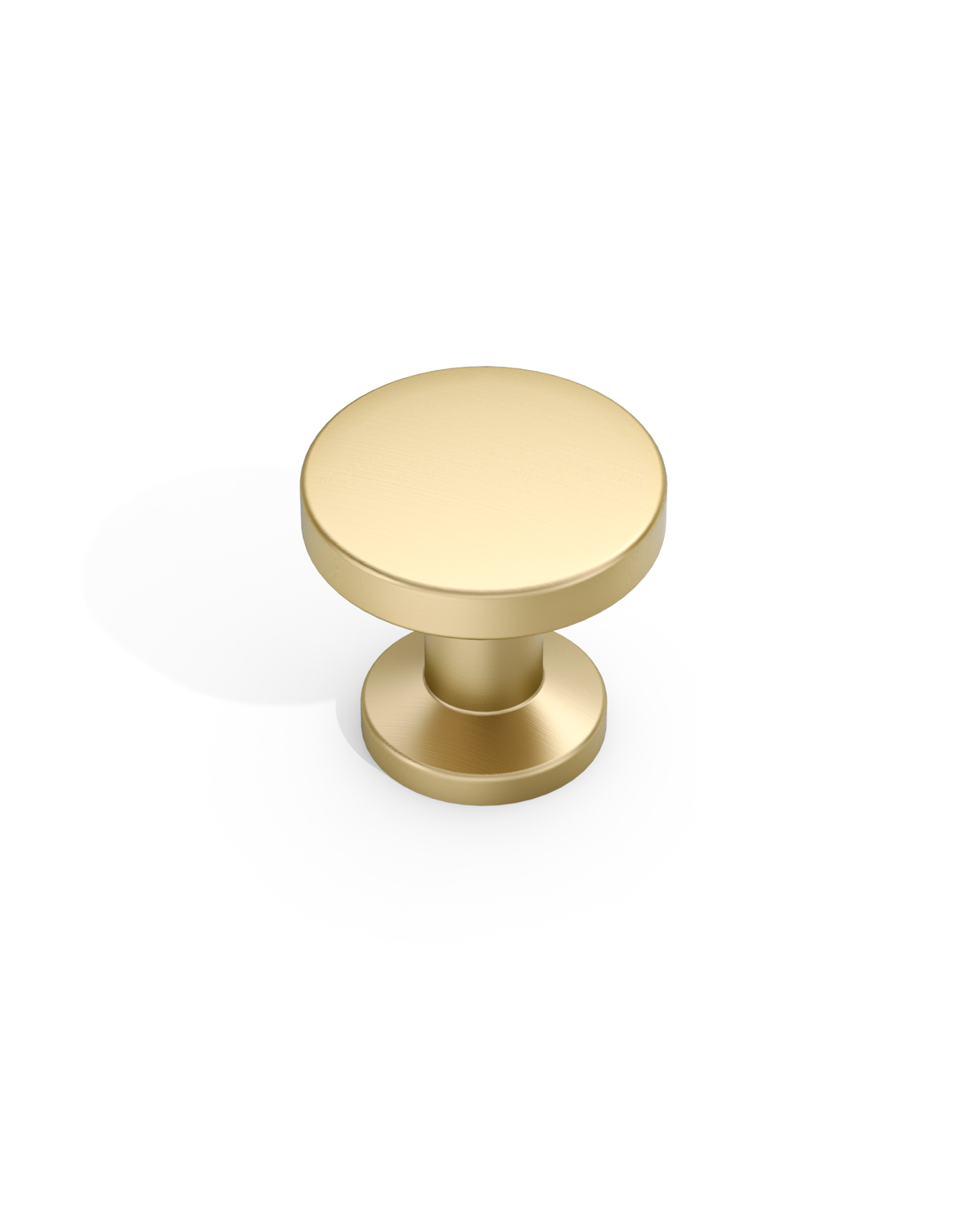 DESIGN3835 Contemporary Flat Disc Cabinet Knobs with Round Rose