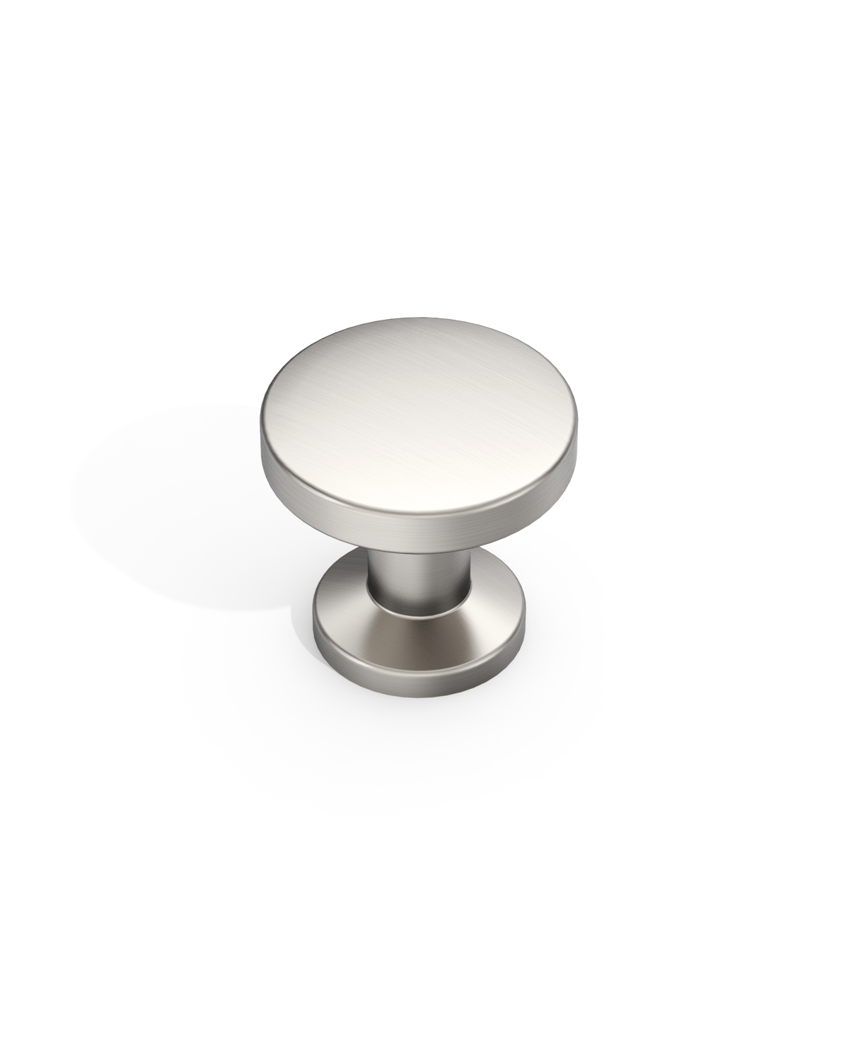 DESIGN3835 Contemporary Flat Disc Cabinet Knobs with Round Rose