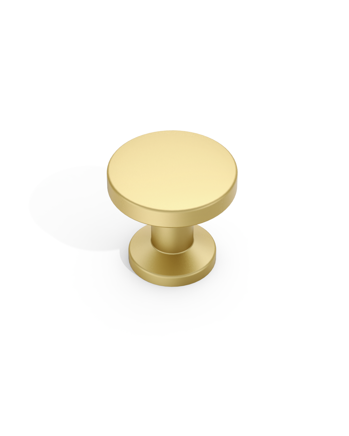 DESIGN3835 Contemporary Flat Disc Cabinet Knobs with Round Rose