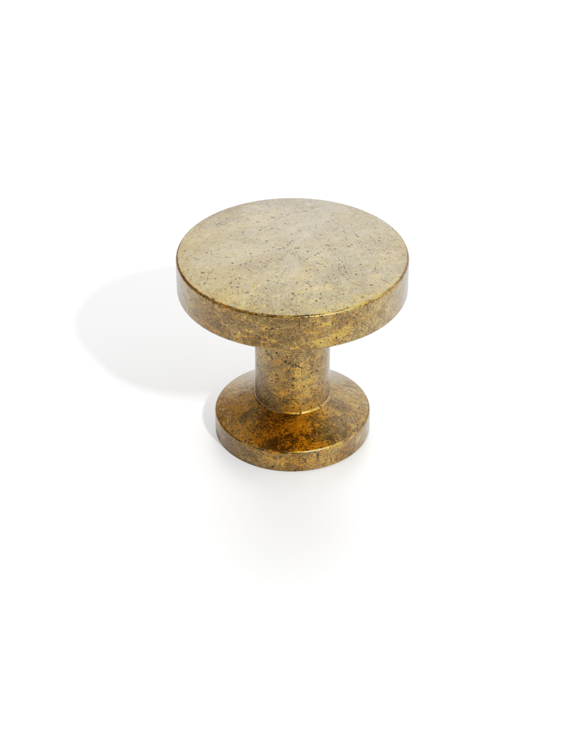 DESIGN3835 Contemporary Flat Disc Cabinet Knobs with Round Rose