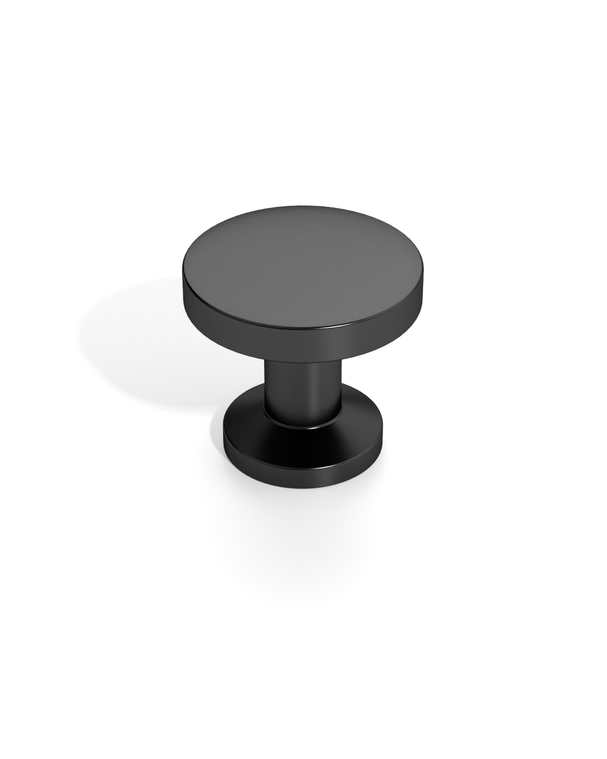DESIGN3835 Contemporary Flat Disc Cabinet Knobs with Round Rose