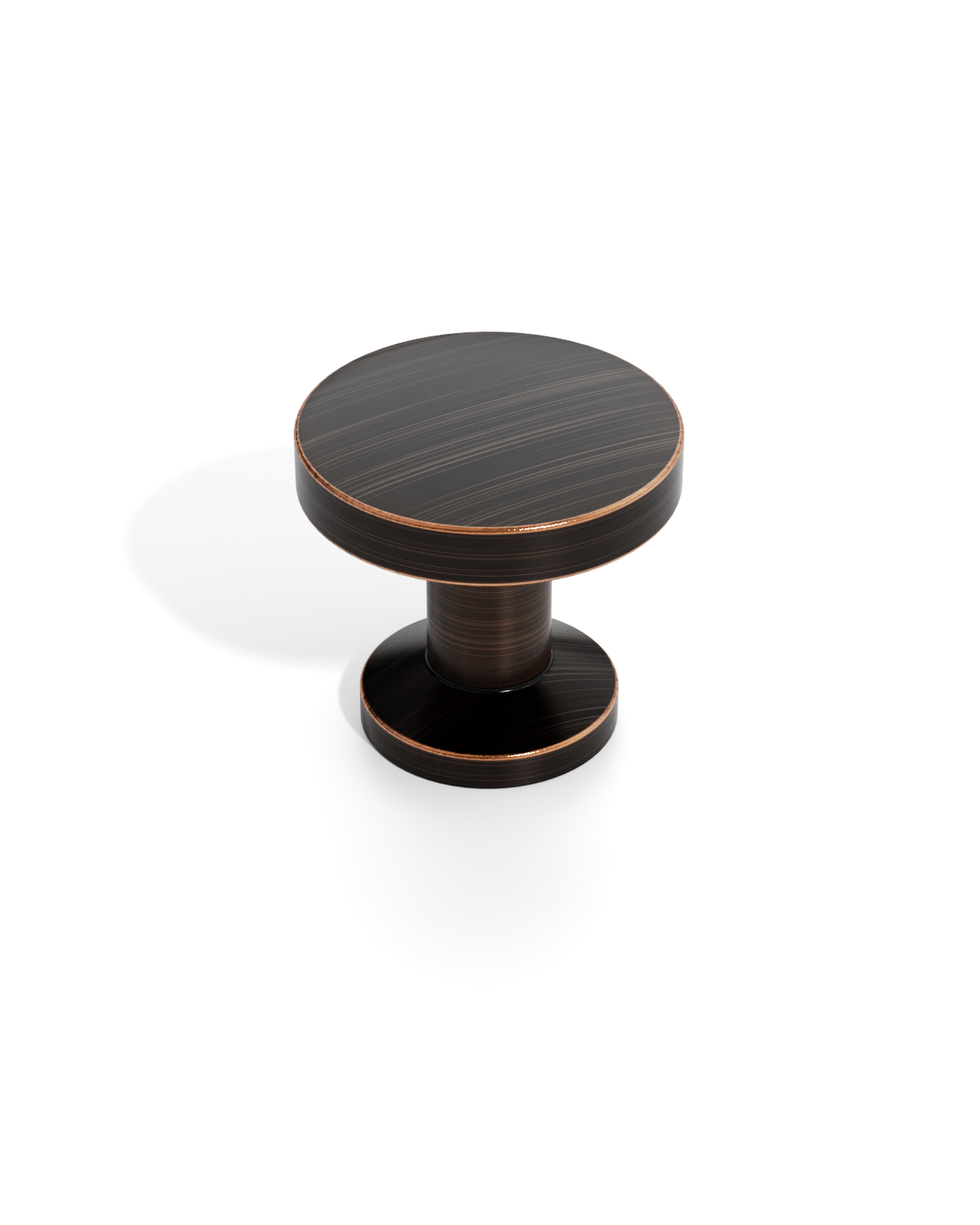 DESIGN3835 Contemporary Flat Disc Cabinet Knobs with Round Rose