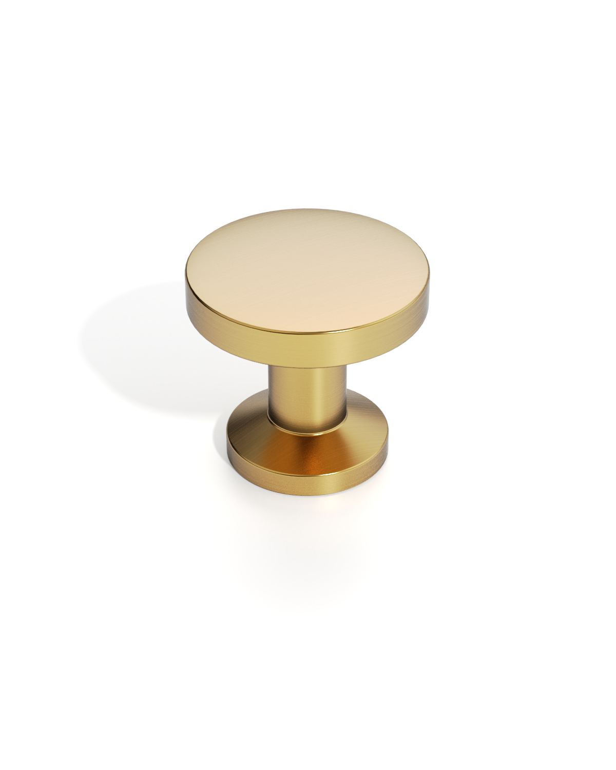 DESIGN3835 Contemporary Flat Disc Cabinet Knobs with Round Rose