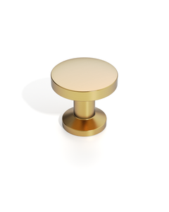 DESIGN3835 Contemporary Flat Disc Cabinet Knobs with Round Rose