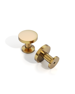 DESIGN3835 Contemporary Flat Disc Cabinet Knobs with Round Rose