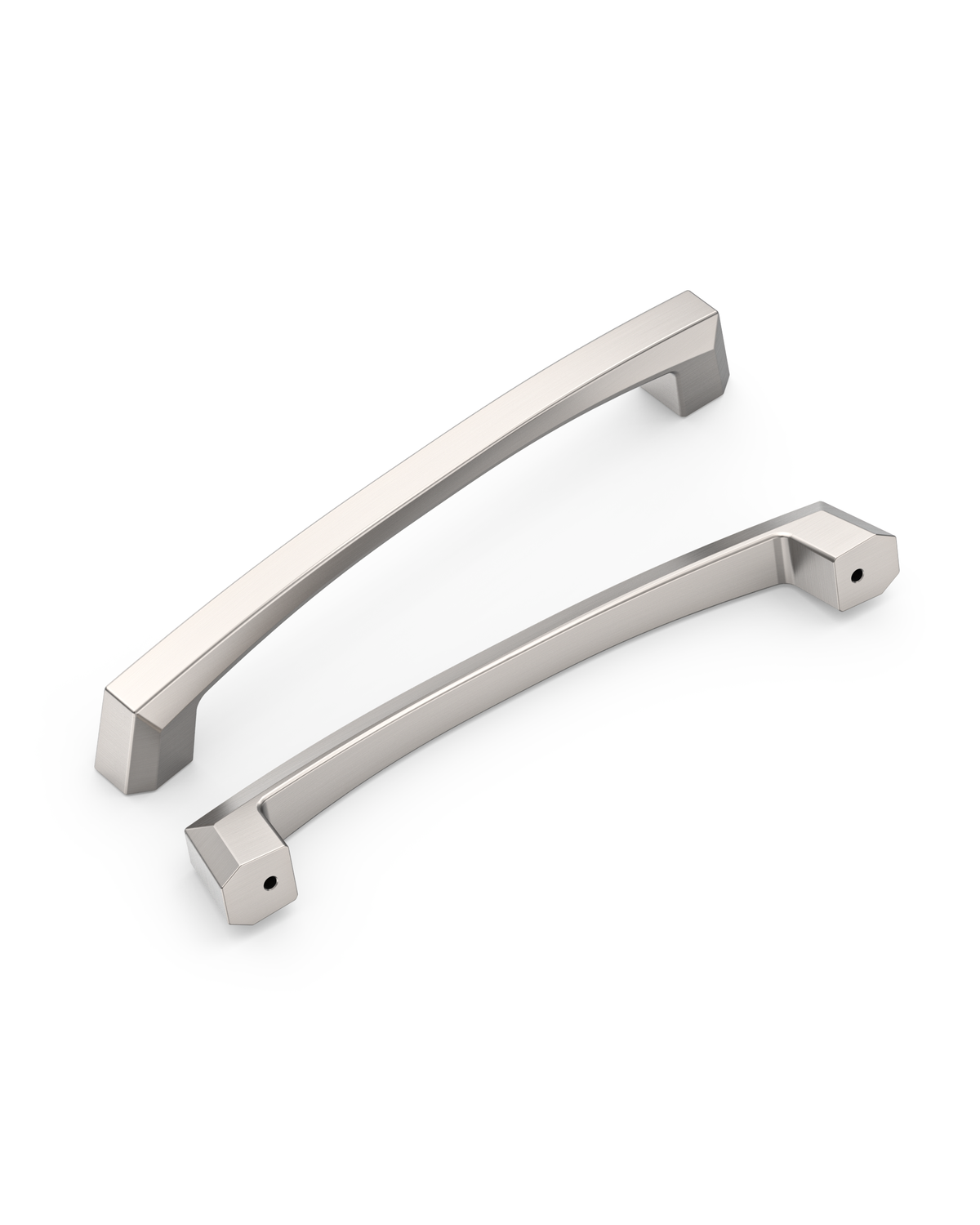 DESIGN3908 Architectural Matte Black Cabinet Pulls – Faceted Beveled Handles for Kitchen Cabinets