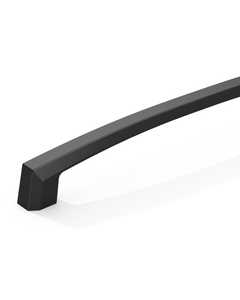 DESIGN3908 Architectural Matte Black Cabinet Pulls – Faceted Beveled Handles for Kitchen Cabinets