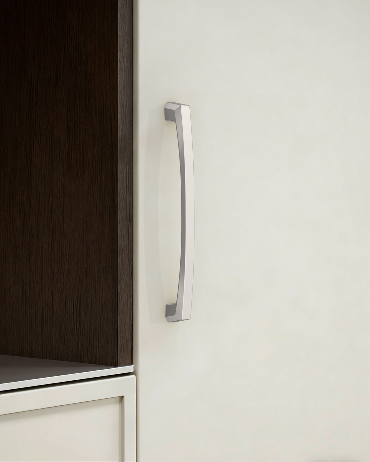DESIGN3908 Architectural Matte Black Cabinet Pulls – Faceted Beveled Handles for Kitchen Cabinets
