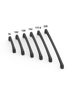DESIGN3908 Architectural Matte Black Cabinet Pulls – Faceted Beveled Handles for Kitchen Cabinets