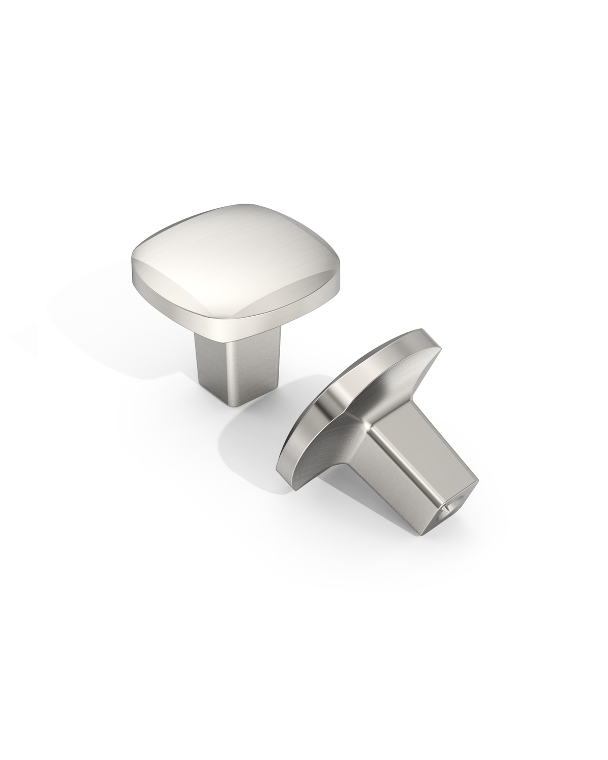 DESIGN3908 Sculptural Minimalist Matte Black Cabinet Knobs – Soft Square Drawer Pulls