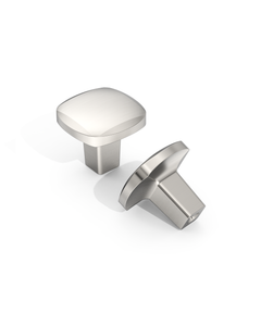 DESIGN3908 Sculptural Minimalist Matte Black Cabinet Knobs – Soft Square Drawer Pulls