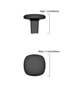 DESIGN3908 Sculptural Minimalist Matte Black Cabinet Knobs – Soft Square Drawer Pulls