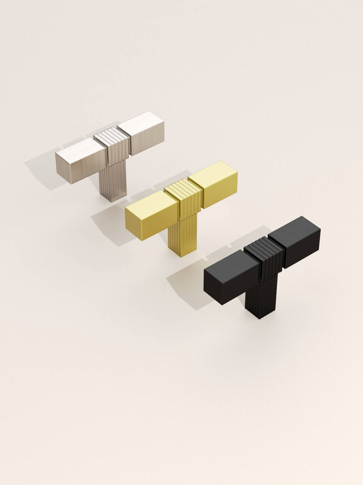 DESIGN3909 Urban Geometric Textured Cabinet Knobs