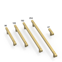 DESIGN3909 Modern Fluted Square Bar Cabinet Pulls