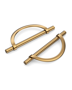 DESIGN3955 Geometric Contemporary Cabinet Pulls | Half Moon Two Tone Drawer Handles
