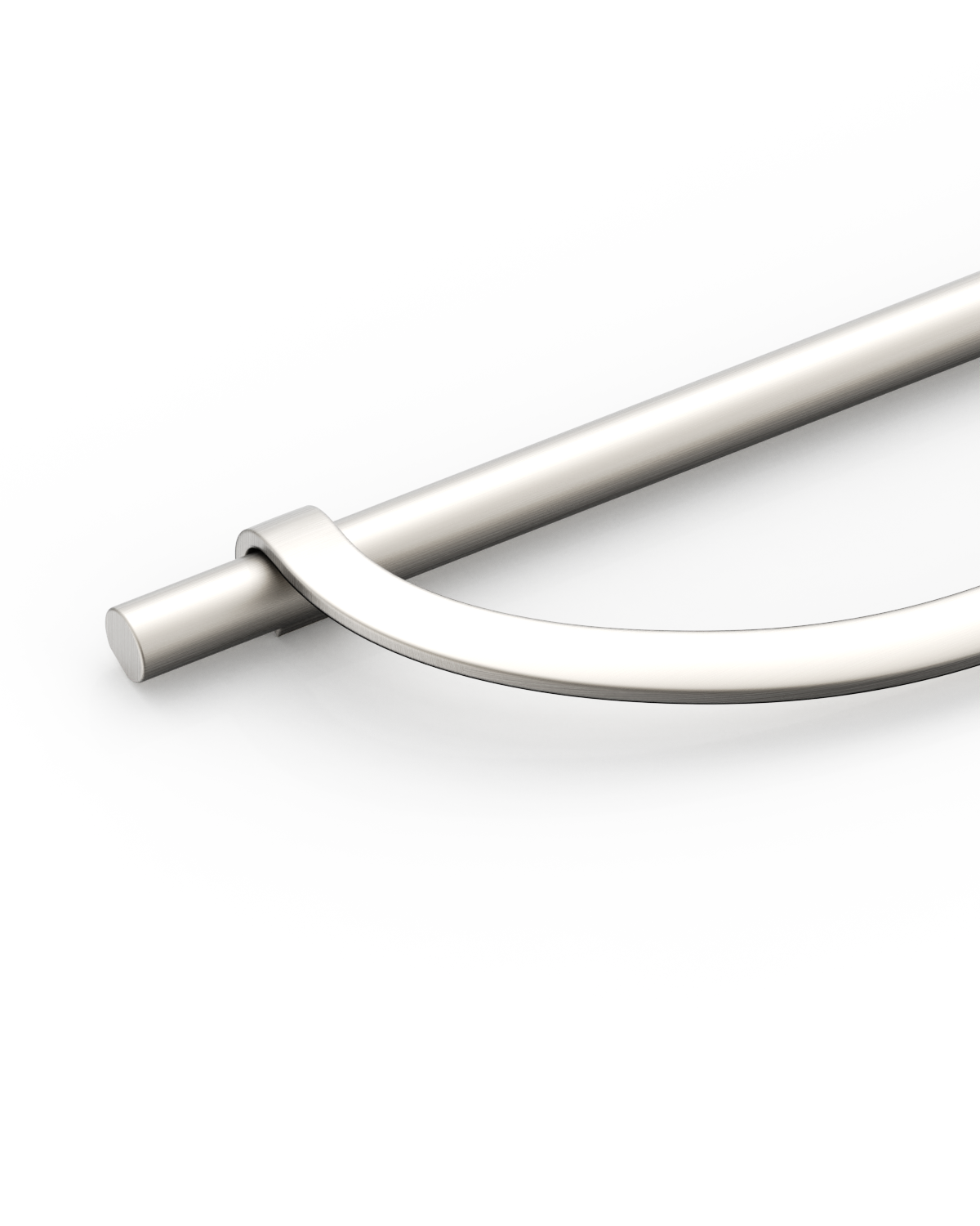 DESIGN3955 Geometric Contemporary Cabinet Pulls | Half Moon Two Tone Drawer Handles