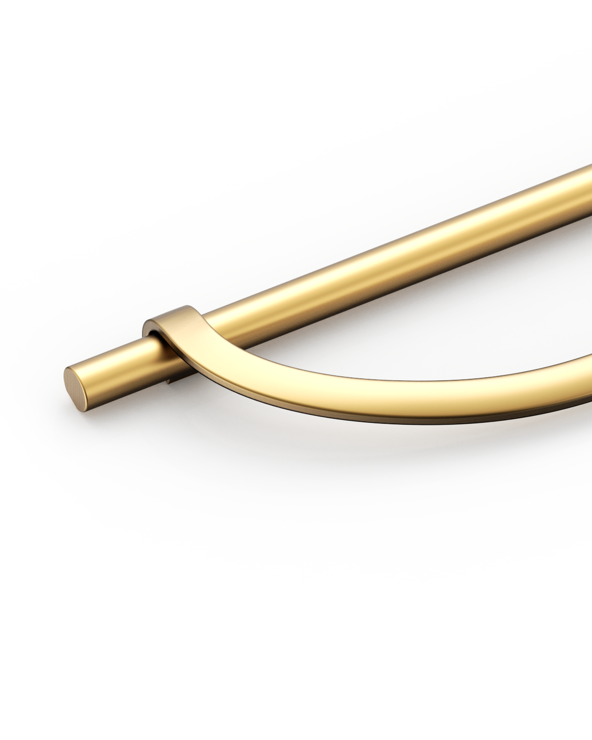DESIGN3955 Geometric Contemporary Cabinet Pulls | Half Moon Two Tone Drawer Handles
