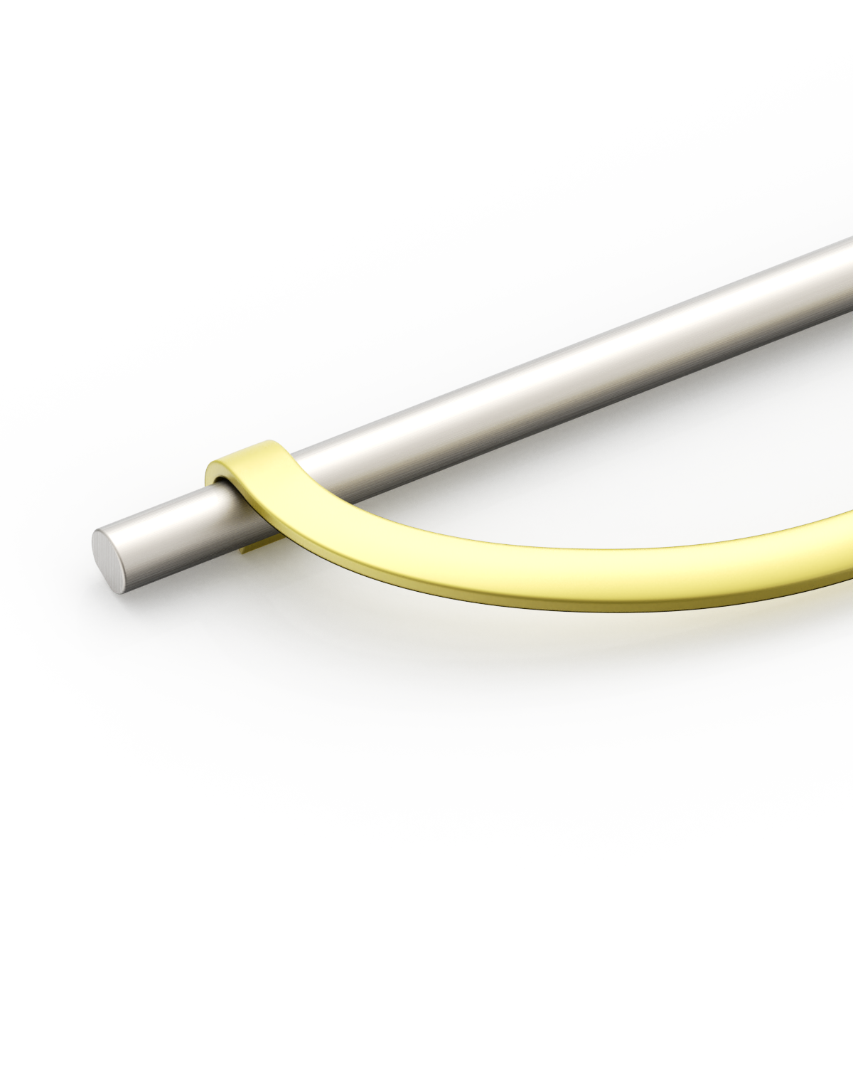 DESIGN3955 Geometric Contemporary Cabinet Pulls | Half Moon Two Tone Drawer Handles
