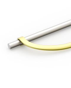DESIGN3955 Geometric Contemporary Cabinet Pulls | Half Moon Two Tone Drawer Handles
