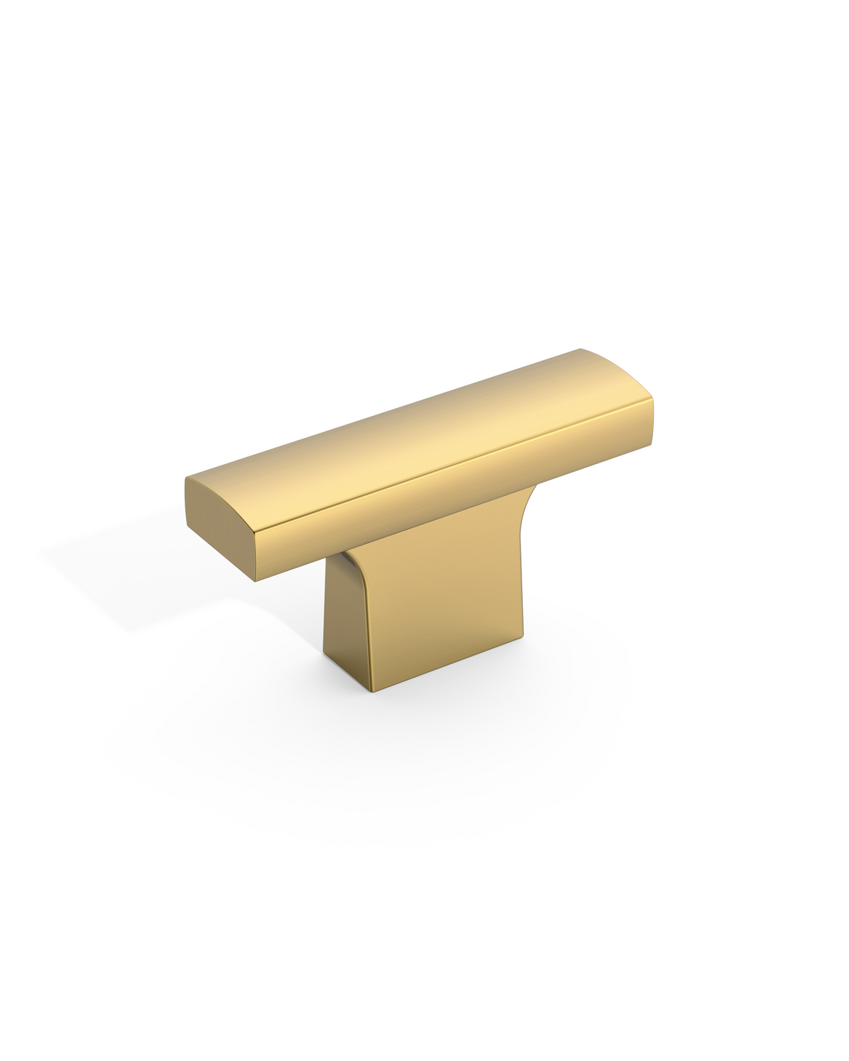 DESIGN4497 Curved T Bar Knob for Transitional Kitchens | Brushed Satin Nickel