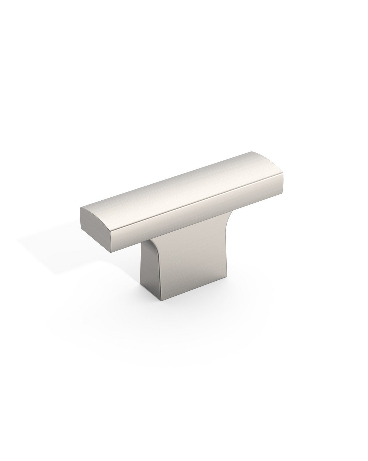 DESIGN4497 Curved T Bar Knob for Transitional Kitchens | Brushed Satin Nickel