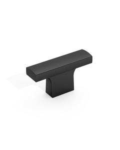 DESIGN4497 Curved T Bar Knob for Transitional Kitchens | Brushed Satin Nickel