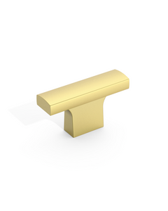 DESIGN4497 Curved T Bar Knob for Transitional Kitchens | Brushed Satin Nickel