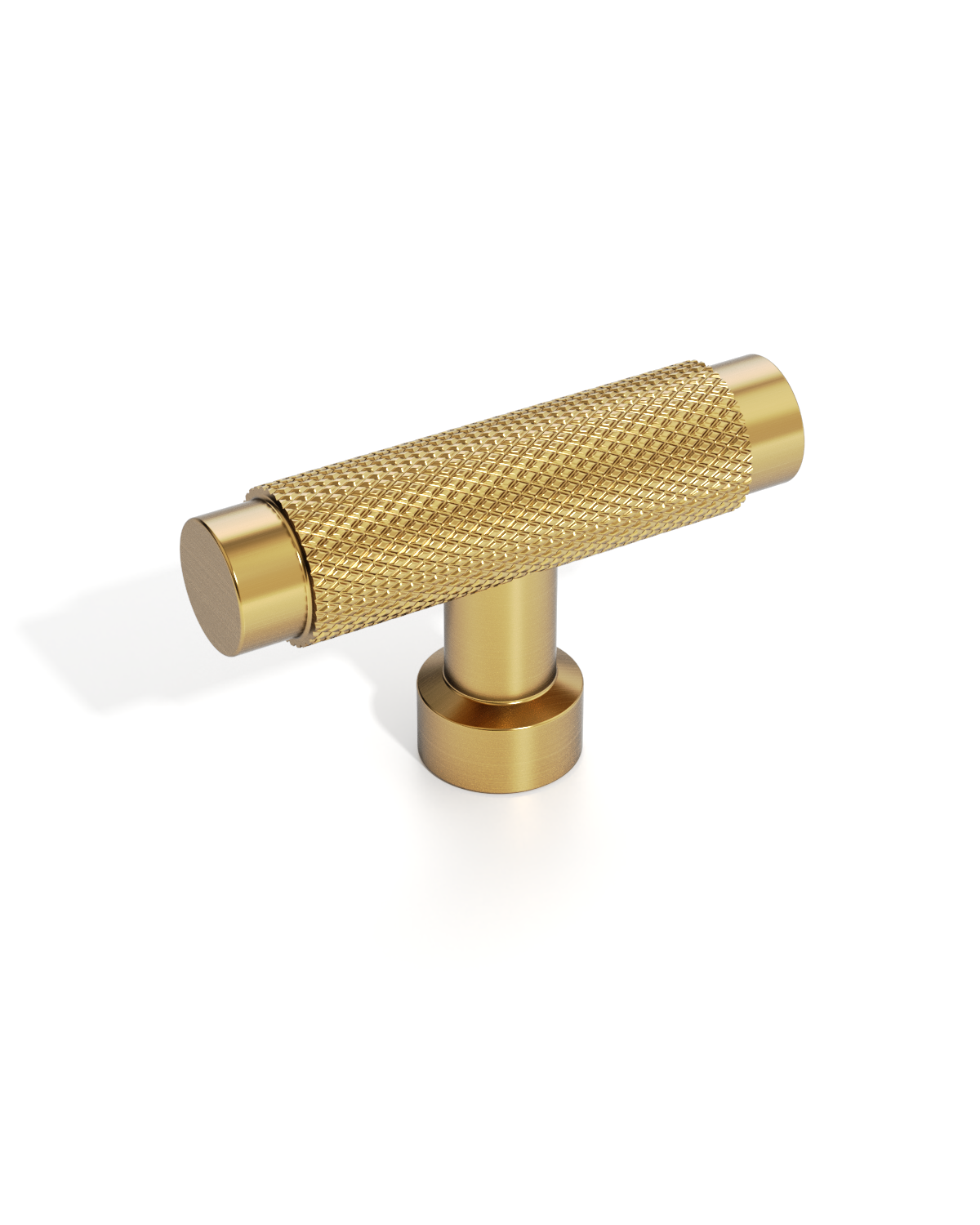 DESIGN4518 Knurled T-Bar Knob for Home Bars & Coffee Stations (Brushed Gold)