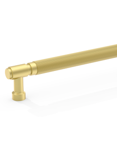DESIGN4602 Modern Retro Knurled Pulls for Charcoal Gray & White Cabinets | 5", Satin Nickel